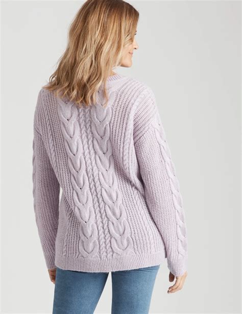 Millers Long Sleeve Mauve Cable Jumper Ezibuy Australia