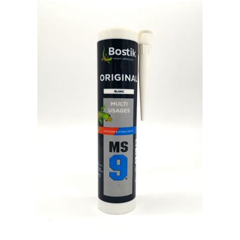 MS9 MASTIC COLLE POLYMERE Couleur Blanc Volume 300 Ml