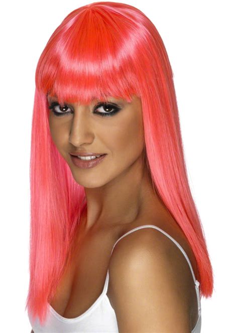 Womens Neon Pink Glamourama Wig