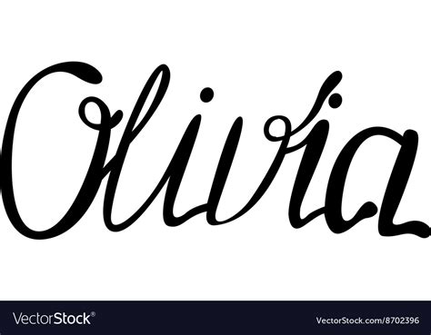 Olivia Name Lettering Royalty Free Vector Image