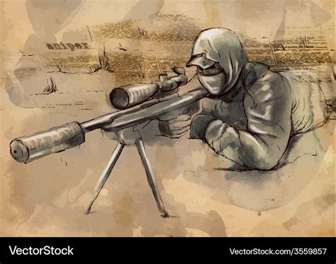 Sniper Pose Drawing