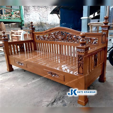 Jual Bale Rahwana Lengkung Kaki Lurus Laci Bangku Sofa Daybed Rahwana