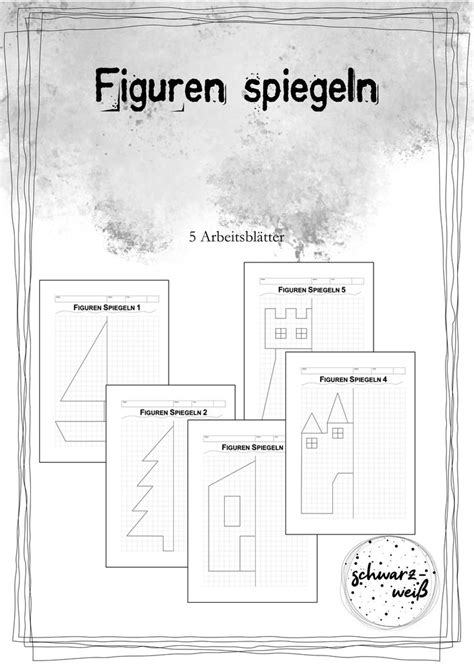 Figuren spiegeln 5 Arbeitsblätter Unterrichtsmaterial im Fach