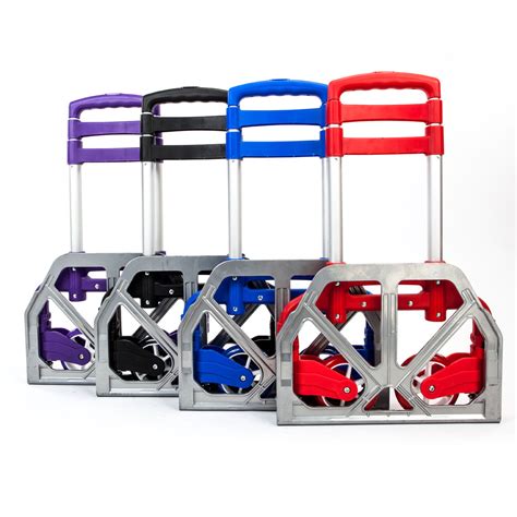 Portable Luggage Cart Heavy Duty Folding Roller Carts Carrier Foldable Platform | eBay