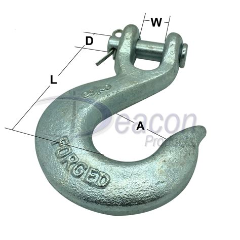 Zinc Plated Alloy Steel Clevis Slip Hook Deacon Products Ltd