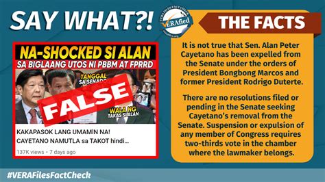 Vera Files Fact Check Video Falsely Claims Cayetano Has Been Removed