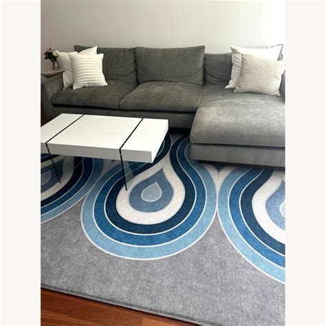 Ruggable Jonathan Adler Milano Blue Steel Rug Aptdeco