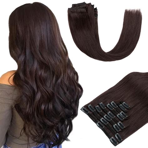 Amazon S Noilite Clip In Hair Extension Human Hair Double Weft