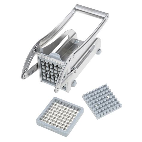 French Fry Cutter With 2 Blades Stainless Steel Po Grandado