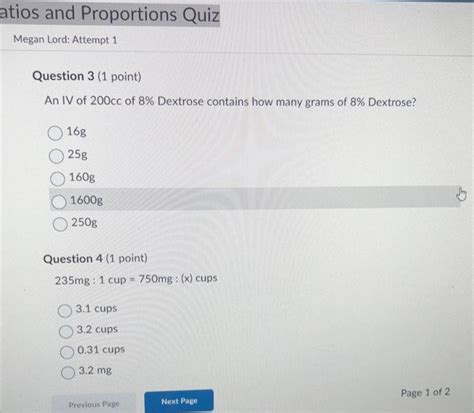 Solved An Iv Of Cc Of Dextrose Contains How Many Grams Chegg