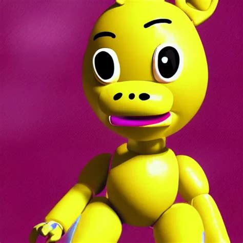 Toy Chica Fnaf Without A Beak No Eyes Black Eyes Stable Diffusion