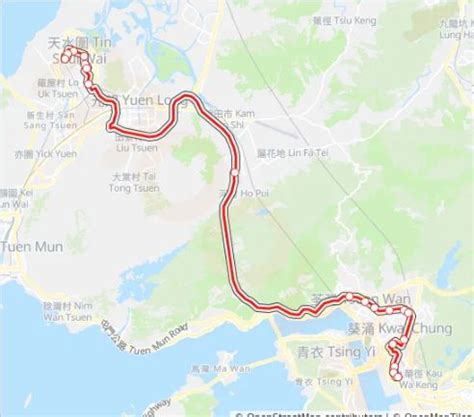 New Territories Bus Route Line No 269M Runs From Tin Yan Estate To