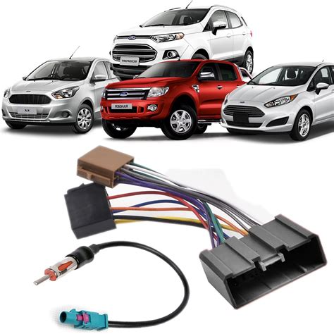 Kit Conector Chicotes Radio E Antena Som Automotivo Ford Ranger 2012 A