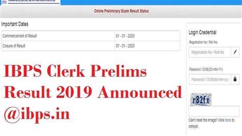 Declared Ibps Clerk Prelims Result 2019 Get Direct Link For