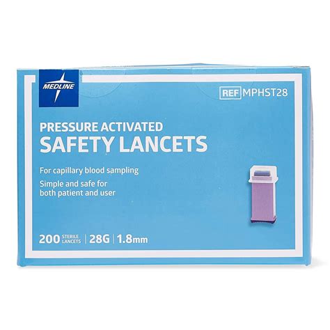 Medline Safety Lancets G X Mm Count Pressure Activation For