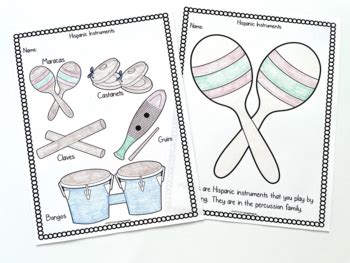 Print + Go Hispanic Instruments Coloring + Activity Sheets + Printable ...