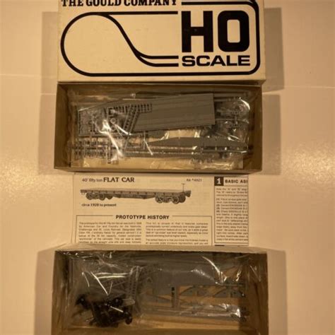 Lot Of 2 Tichy Train Group 4021 40 50 Ton AC F Flatcar Kit HO Scale