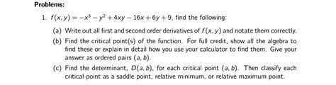 Solved Problems 1 Fxy−x3−y24xy−16x6y9 Find The