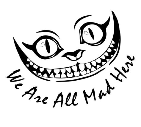 Smile Cheshire Cat Alice Wonderland Cheshire Cat Tattoo Cheshire Cat