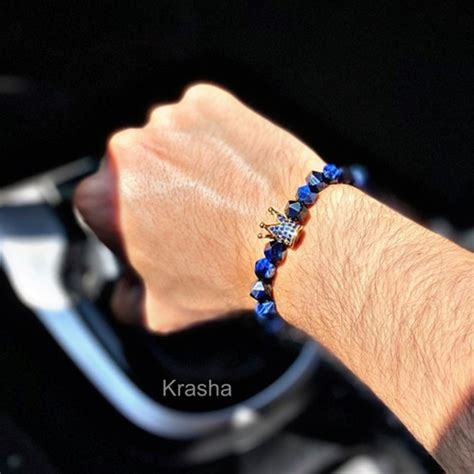 Pulsera Krasha Corona Piedras De Colores Unisex Plifpr Meses Sin