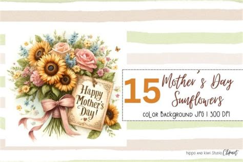 Mother S Day Sunflower Graphics Graphic By Hippo And Kiwi Studio