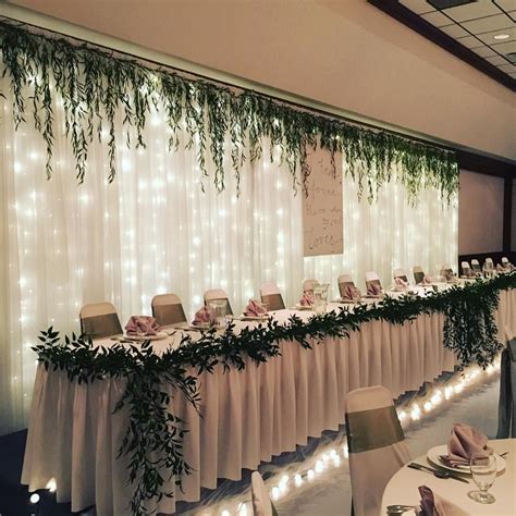 Pin By Ashlyn Trejo On Best Wedding Photography Diy Wedding Backdrop Head Table Wedding Diy