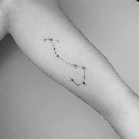 Minimalist Scorpius Constellation Tattoo On The Inner