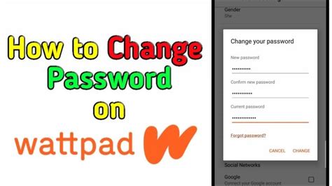 How To Change Wattpad Password Wattpad Passwords Teaching