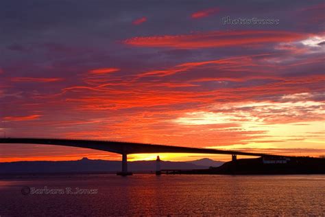 Kyleakin, Skye Bridge and Raasay at Sunset, Isle of Skye, Scotland.