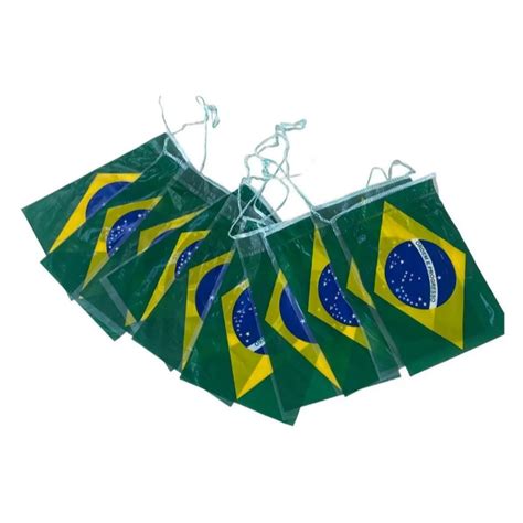 Bandeiras De Plastico - Bandeirinha De Plástico Bandeiras Do Brasil 14x21cm Cordão 10/20 Metros ...