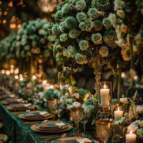 4 Dreamy Emerald Green Wedding Theme Elements 333k Inspiring