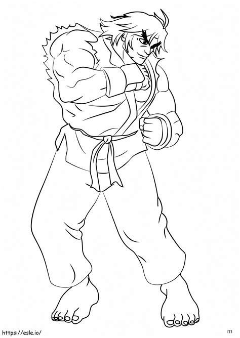 Ken From Street Fighter coloring page