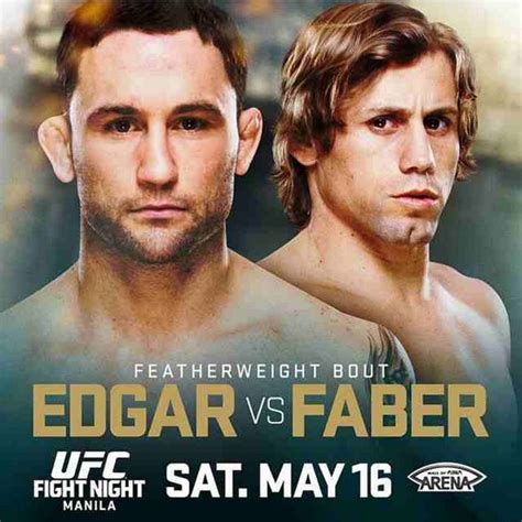 Urijah Faber Vs Frankie Edgar Headlines Ufc Fight Night Manila