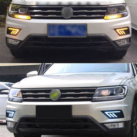 Led Drl Turn Indicator Signal Daytime Running Fog Lights Fit For Vw