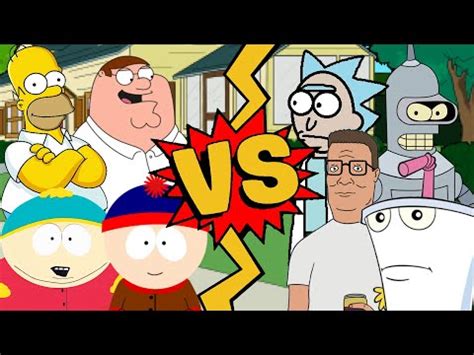 M U G E N Battles Homer Stan Peter Cartman Vs Bender Hank Rick