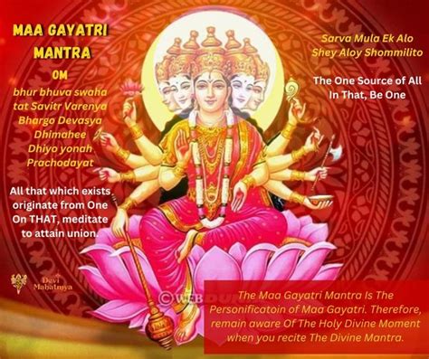 Maa Gayatri Mantra The Devi Mahatmya Digital Temple Of The Divine