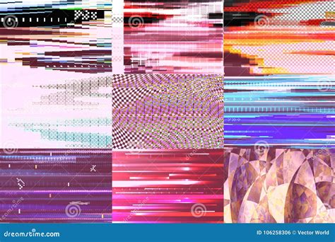 Glitch Background Vector Glitchy Abstract Texture Pattern Tv Broken ...