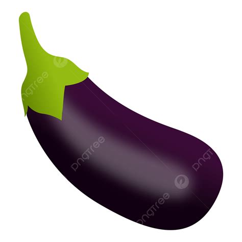 Purple Vector Eggplant Clipart Illustration Design Eggplant Eggplant