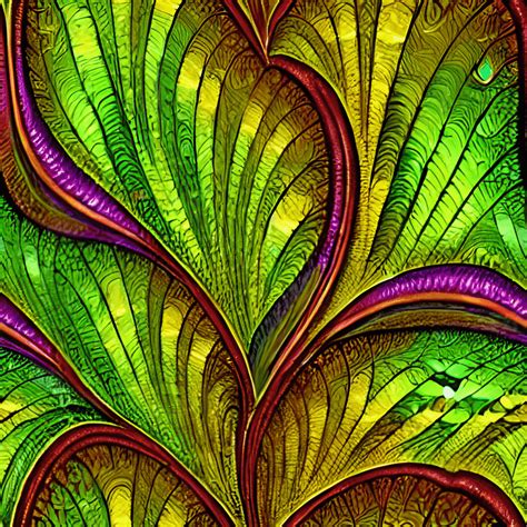 Fractal Patterns Fibonacci Leaves Jungle Style Keliki Kawan And