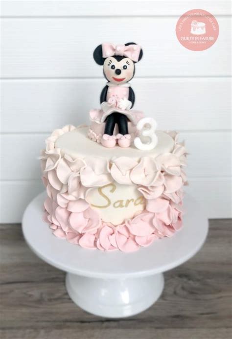 Customised Minnie Mouse Birthday Cake Food Drinks Gift Baskets