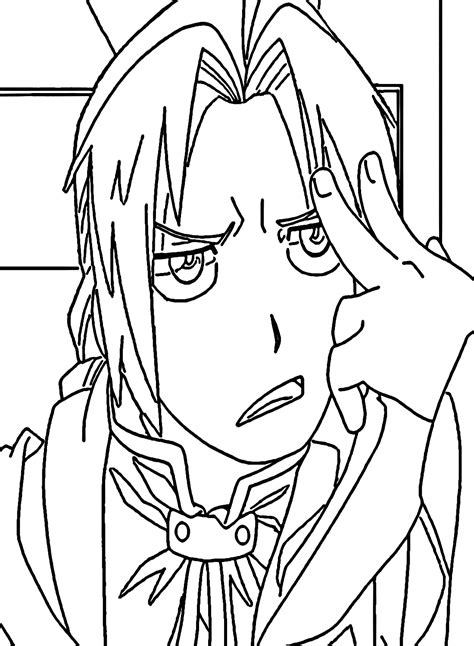 Edward Elric Em Fullmetal Alchemist Coloring Pages Edward Elric