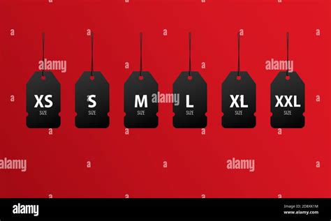 Xs S M L Xl Xxl Size Tag Icon Set Clothing Label Shopping Vector Eps 10 Isolated On