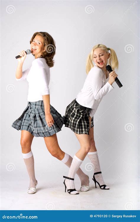 musical duo stock photo image  schoolgirl  dance