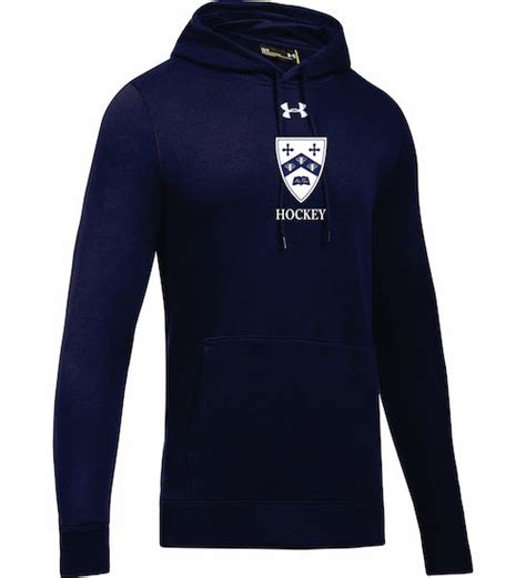 Navy Blue Under Armour Hustle Hoodie with Logo- GMHK | Battaglias Sporting Goods