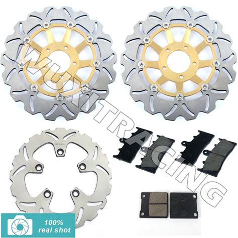 Full Set Front Rear Brake Discs Disks Rotors Pads For Suzuki Gsxr