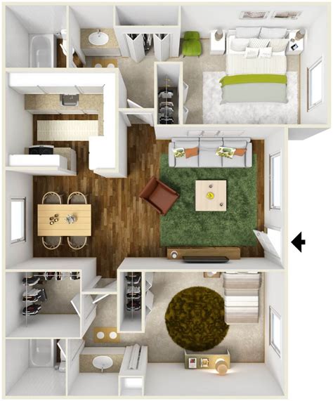 Floorplans | Studio, 1 & 2 Bedroom Apartments in Tempe, AZ