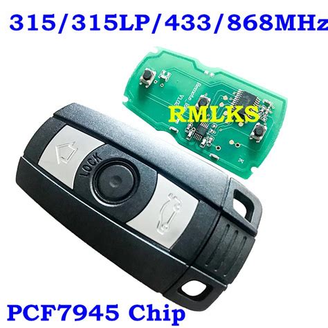 RMLKS Smart Remote Key 3 Button 315MHZ 433MHz 868MHZ PCF7945 Chip For