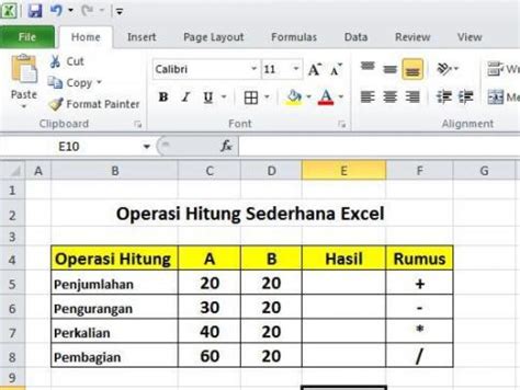 Cara Membuat Rumus Kali Dan Bagi Di Excel Rumus Penjumlahan