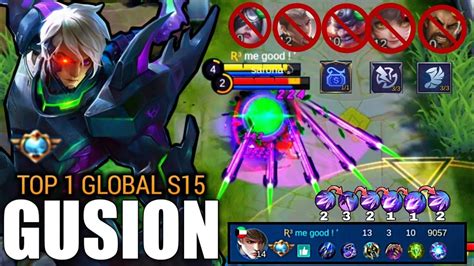 TOP 1 GLOBAL S15 GUSION FAST HAND 1 5sec KILL COMBO GUSION GAMEPLAY BY