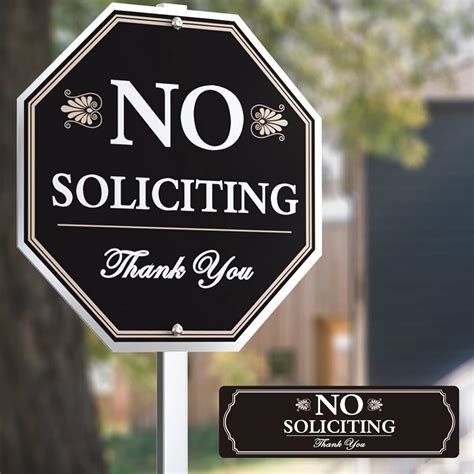 Amazon Sweetapril No Soliciting Sign For House Aluminum